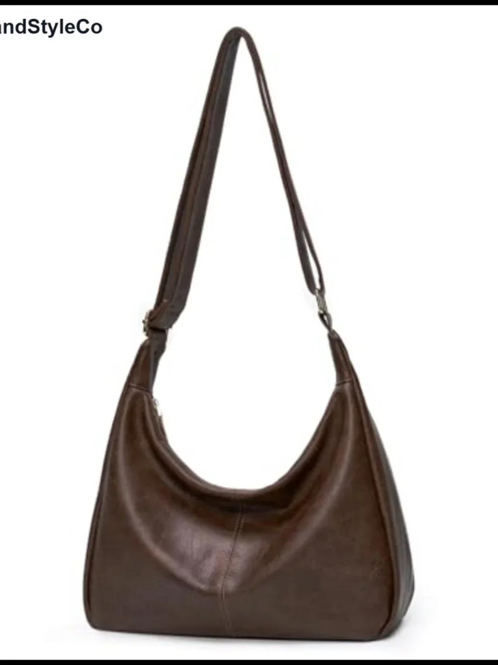 Slouchy Shoulder Bag Foldable Crossbody Hobo Purse Vegan Leather